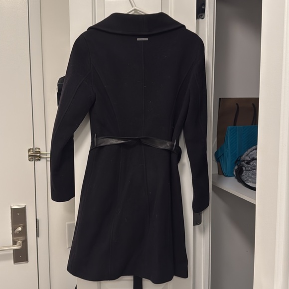 SOIA & KYO | Black Wool Belted Coat - Picture 4 of 5